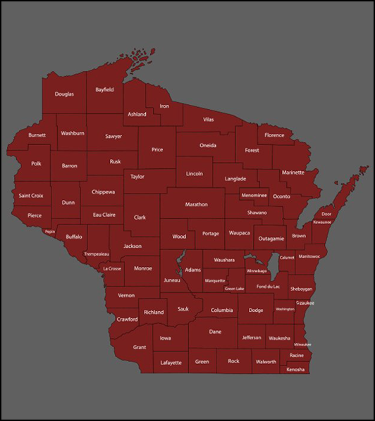 2nd Judicial Map of Wisconsin